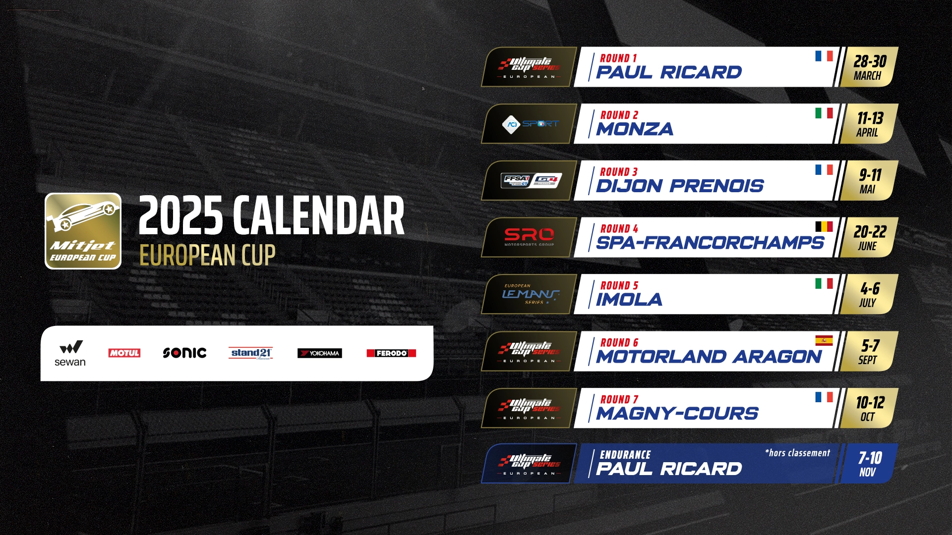 Calendrier europeen